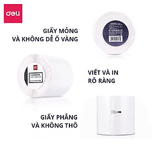 Giấy Decal Nhiệt In Nhãn, Minicode, Đơn Hàng TMĐT Deli -  Cuộn 325 Tờ 10x15cm - Dùng Cho Bill, Mã Vạch, Hóa Đơn, Livestream, Kinh Doanh Online - Không Phai Mực - Hàng Chính Hãng - 12308