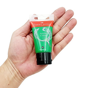 Tuýp màu vẽ acrylic 30ml midgreen (xanh lá trung tính) Faber 1183063