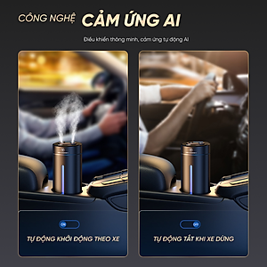 Máy Khuếch Tán Tinh Dầu Air Humidifier Dành Cho Xe Ô Tô Có Hỗ Trợ Sạc Pin