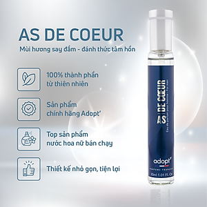 Nước hoa nam,nước hoa quang linh chính hãng Adopt as decour hương thơm sang trọng mạnh mẽ dung tích 30ml