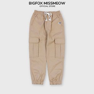 Quần dài kaki bé trai Bigfox Miss Meow size đại, jogger túi hộp, đi học cỡ 5,9,11 tuổi 30kg 40kg