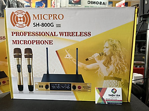 Micro Không Dây SH800G - Karaoke Gia Đình  - Sóng UHF - Âm thanh chuẩn - Hàng Chính Hãng