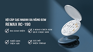 Bộ cáp sạc nhanh đa năng REMAX Wanbo Series 60W RC-190 - Hàng chính hãng