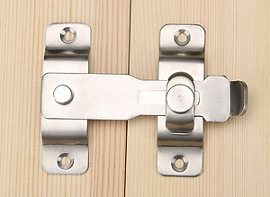 Chốt Khóa Cài Cửa KUNBE Bằng Thép Không Gỉ, Then Cửa Có Chốt Cố Định Thanh Gạt Loại To An Toàn, Chắc Chắn