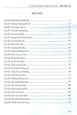 25 Đề Tự Ôn Tập Thi Tuyển Sinh Lớp 10 Môn Ngữ Văn