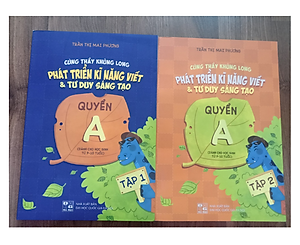 Sách - Combo Cùng thầy khủng long phát triển kĩ năng viết và tư duy sáng tạo quyển A - Tập 1 + 2