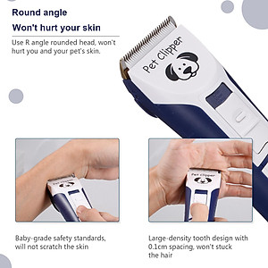 Tông đơ cạo lông cho chó mèo động cơ mạnh mẽ tiếng ồn thấp có thể sạc bằng USB