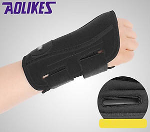 Đai Nẹp Cố Định Khớp Cổ Tay Với 2 Thanh Nẹp Trên Dưới AOLIKES AL1671 1671 Cho Người Chấn Thương Bong Gân Cổ Tay