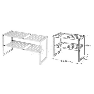 Kệ để đồ gầm bếp - Kệ để đồ 2 tầng dưới bồn rửa