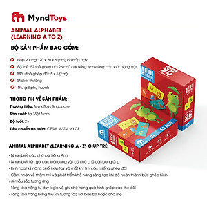 Đồ Chơi Xếp Hình MyndToys Animal Alphabet (Learning A-Z) Dành Cho Các Bé Trên 2 Tuổi