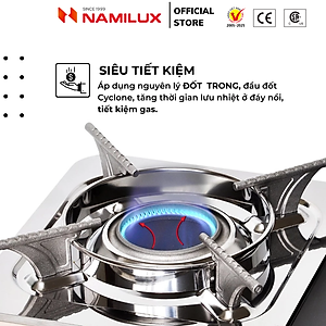 Bếp Gas Mini NaMilux NH-032PS│Đầu Đốt Cyclone│Tiết Kiệm Gas│Van Ngắt Gas An Toàn│Công Suất 2.4Kw │Hàng Chính Hãng