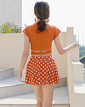 Bikini Hot Áo Croptop Váy Xòe AT136 MayHomes