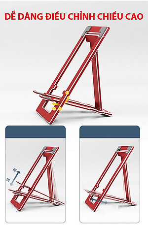 Giá Đỡ Để Bàn Cho Điện Thoại, iPad, Máy Tính Bảng  Hàng Chính Hãng KitAcoom - Chất Liệu Hợp Kim Nhôm Cao Cấp Có Thể Gấp Gọn Và Mang Theo Tiện Dụng 