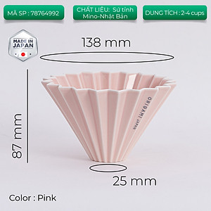 Phễu sứ V60 02 Origami Dripper M Pour over