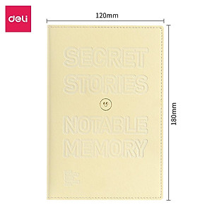 Sổ Tay Ghi Chép Bìa Da Cao Cấp 192 224 Trang 96 112 Tờ 80gsm Deli - Chống Nước Làm Quà Tặng Sang Trọng Phù Hợp Học Sinh Văn Phòng Sổ Kế Hoạch Planner - SZ044 SZ047