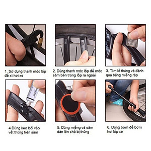 Bộ Dụng Cụ Vá Săm Lốp Xe Đạp Có Săm Du Lịch Tiện Dụng Sử Dụng Khẩn Cấp Cho Xe Đạp