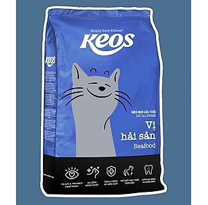 9KG Thức ăn cho mèo Keos Seafood - Vị hải sản - Thức ăn hạt cho mèo