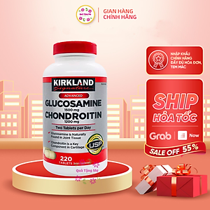 Glucosamine 1500mg Chondroitin 1200mg Kirkland Signature Mỹ- Giảm các triệu chứng đau nhức xương khớp hiệu quả - QuaTangMe Extaste