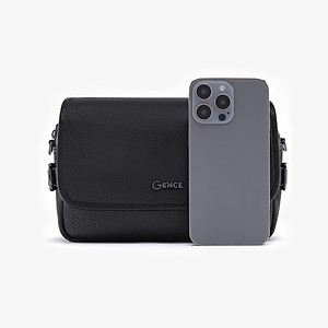 Túi Đeo Chéo Công Sở Túi Nam Hàng Hiệu GENCE TD07 Da Bò Cao Cấp Màu Đen Dáng Ngang