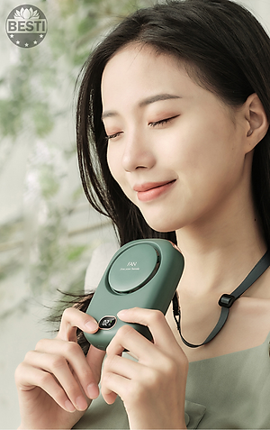 Quạt Mini Tích Điện Đeo Cổ Thời Trang Besti Y01,  3 Tốc Độ Gió Siêu Mát, Chạy Siêu Êm, Dung Lượng Pin 2000mAh, Phù Hợp Khi Chạy Bộ, Đi Du Lịch , Văn Phòng, Đi Chơi- Hàng Chính Hãng