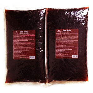 Combo 2 gói Trân Châu đen 3Q Sea Jelly 2 kg / Thạch 3Q Caramel Sea Jelly (ngon, dai giòn sần sật - dùng trực tiếp mà không cần nấu hay chế biến khác)