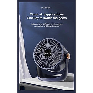 Quạt Điện Làm Mát Để Bàn Chạy Pin 2400mAh Sạc USB Xiaomi-Hàng chính hãng