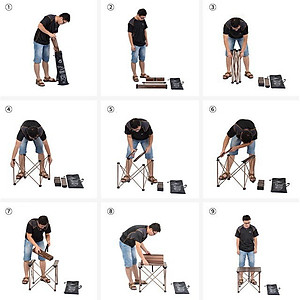 Bàn dã ngoại cắm trại Naturehike campoutvn xếp gấp gọn NH16Z016 du lịch khung nhôm nhẹ bề mặt chắc chắn A104