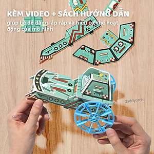 Đồ chơi lắp ráp mô hình lắp ghép robot vũ trụ, Đồ chơi khoa học Stem cho bé 5,6,7,8,9,10 tuổi Mideer stembox