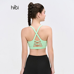 Áo bra tập Yoga Gym Hibi Sports BA520, kiểu 2 dây lưng tam giác, kèm mút ngực, chất vải cao cấp