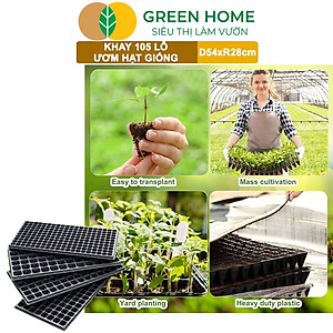 Khay Ươm Hạt Giống Greenhome, 105 Lỗ, Thoáng Rễ, Nảy Mầm Cao, Tiết Kiệm Diện Tích Ươm, Độ Bền Cao