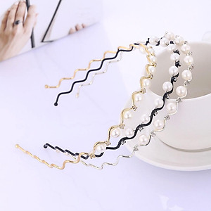 Bờm tóc đính đá Hàn Quốc, bờm tóc đính ngọc trai nhân tạo đẹp xinh xắn dễ thương Hanabi BT02