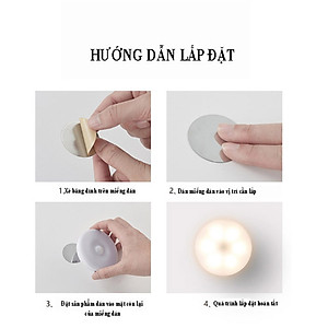 Đèn led cảm ứng 6 bóng sạc pin, ứng dụng phong phú: đèn ngủ, đèn trần, đèn tủ