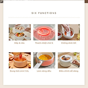 Nồi điện đa năng Bear DRG-P16M2 (MC-4H16U) 1.6L ( 700W) - Hàng chính hãng