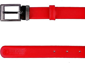 Thắt lưng nữ da bò Huy Hoàng cỡ lớn màu đỏ HT5106