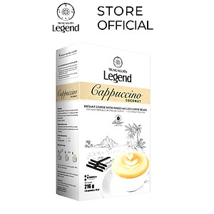 Cà Phê Sữa Hòa Tan Cappuccino Coconut Trung Nguyên Legend – Hộp 12 Gói – Cà Phê Dừa Thơm Béo, Đậm Hương Vị Nhiệt Đới