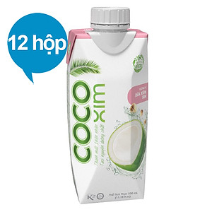 Thùng 12 Hộp Nước Dừa Cocoxim Sen (330ml x12 Hộp)