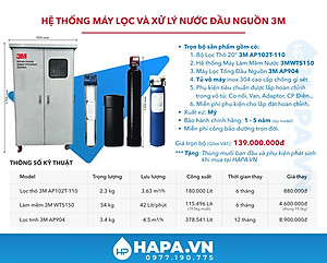 Hệ Thống Lọc Nước Tổng Cao Cấp 3M WTS150 (Combo 3MWTS150 AP904) Chuyên Dùng Cho Biệt Thự Villa Penthouse Nhập Khẩu Mỹ - Hàng Chính Hãng 3M