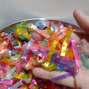 Túi 100g dây thun cột tóc nhiều màu trong 