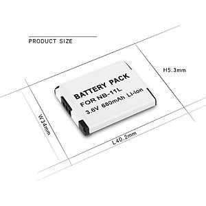 Pin Cho Máy Ảnh Canon Li-ion 3.6V 680mAh 2.4Wh NB-11L