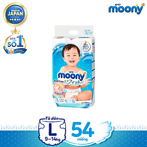 [Mã mới] Tã dán cao cấp Moony NB90/S84/L54 (Nhập khẩu từ Nhật Bản)