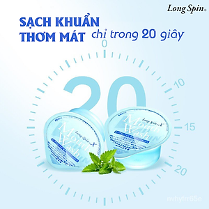 Nước súc miệng bỏ túi OKINA dòng LONG SPIN X Nhật Bản hương Bạc Hà – Túi 10 hũ x 14ml