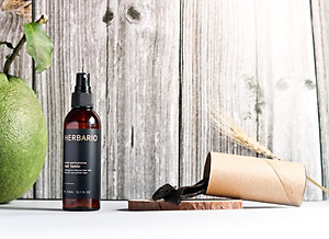 Nước dưỡng tóc vỏ bưởi và bồ kết Herbario 100ml kích thích mọc tóc, ngăn rụng tóc thuần chay