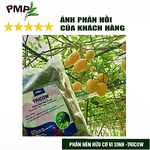 Phân Bón Hữu Cơ Tricow PMP Nuôi Hoa Nuôi Quả Cho Cây Cảnh, Rau Sạch, Hoa Túi 1Kg