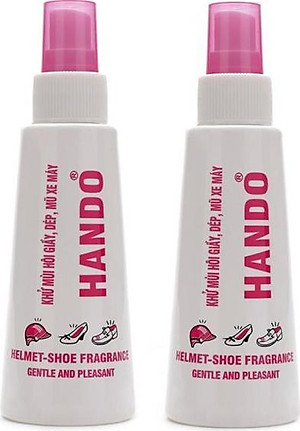 Bộ 2 chai xịt khử mùi giày dép, mũ bảo hiểm 120ml Hando