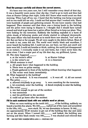 Sách Bài Tập Trắc Nghiệm Tiếng Anh 11 (Không Đáp Án)