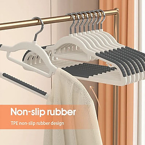 Set 10 Móc Treo Quần Áo Chống Trượt Xoay 360 Đa Năng Bằng Nhựa Cao Cấp Bền Chịu Được Vật Nặng (Giao màu ngẫu nhiên)