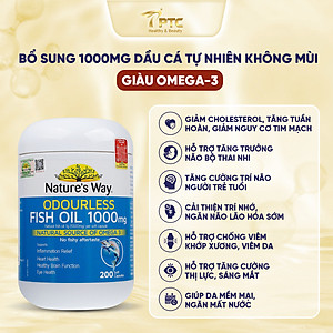 Nature's Way Fish Oil 1000mg - Viên uống bổ sung Omega 3 cho cơ thể