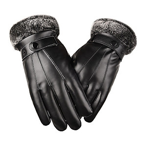 Găng tay nam mùa đông cảm ứng điện thoại lót nỉ lông ấm áp, chất liệu da cao cấp không bong nổ GTN(