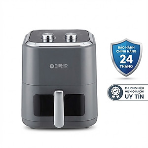 Nồi chiên không dầu 6L Mishio MK408 – Màu Xám Sang Trọng, Bảo Hành 24 Tháng - hàng chính hãng