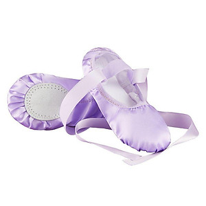 Giày múa ballet satin cao cấp màu tím